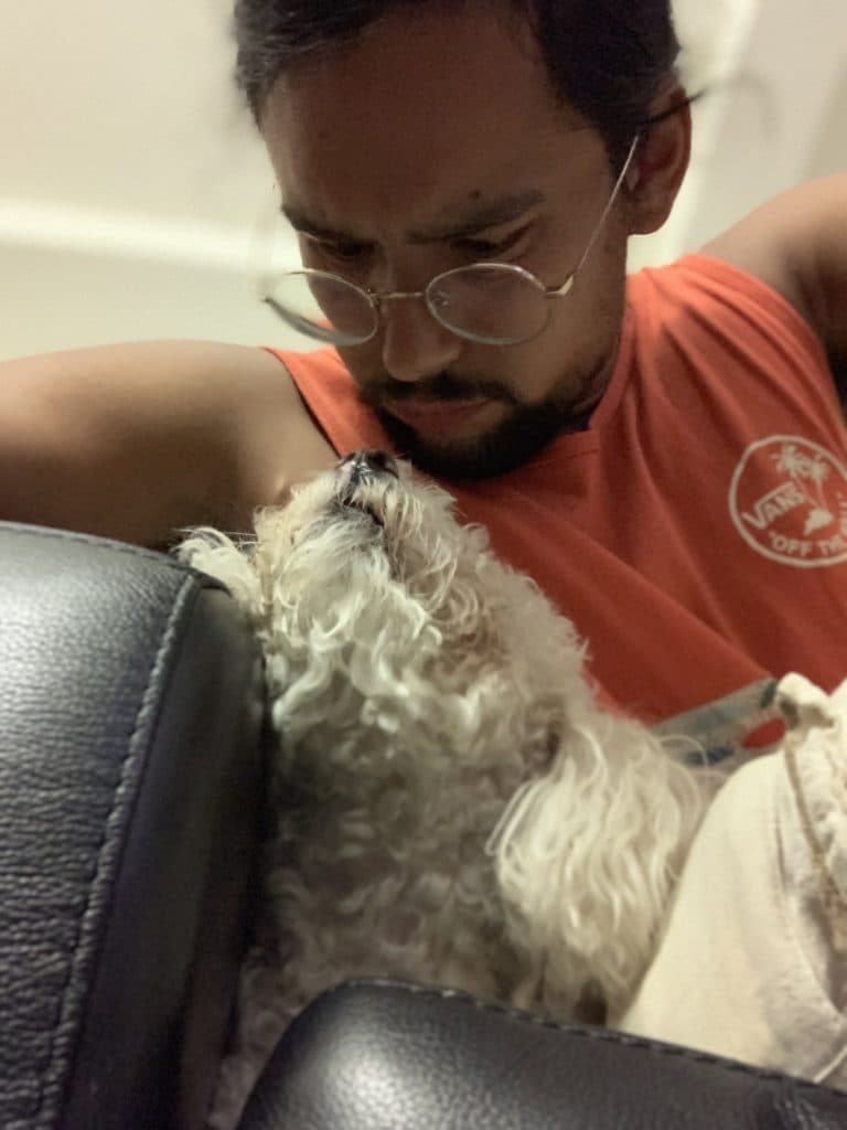 Bertlee with Dog